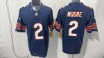 Chicago Bears #2 D.J. Moore Navy Stitched Jersey