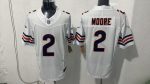 Chicago Bears #2 D.J. Moore White Stitched Jersey