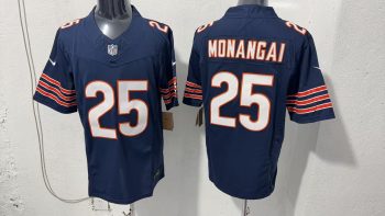 Chicago Bears #25 Roschon Monangai Navy Stitched Jersey