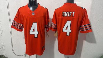 Chicago Bears #4 D'Andre Swift Orange Stitched Jersey