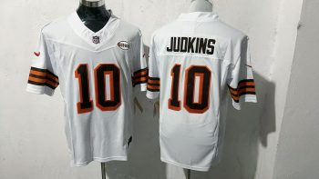 Cleveland Browns #10 Judkins White Stitched Jersey (2)