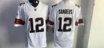 Cleveland Browns #12 Sanders White Stitched Jersey