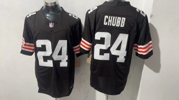 Cleveland Browns #24 Chubb Brown Stitched Jersey