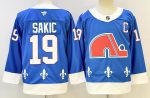 Colorado Avalanche #19 Sakic Blue stitched hockey jersey