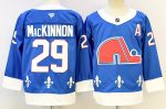 Colorado Avalanche #29 MacKinnon Blue stitched hockey jersey