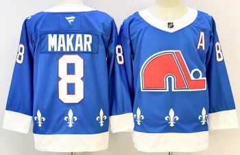 Colorado Avalanche #8 Makar Blue stitched hockey jersey