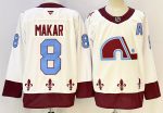 Colorado Avalanche #8 Makar White stitched hockey jersey