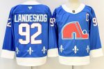 Colorado Avalanche #92 Landeskog Blue stitched hockey jersey