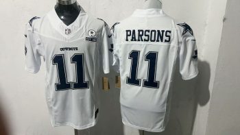 Dallas Cowboys 11 Micah Parsons White & Navy Blue Stitched Jersey (3)