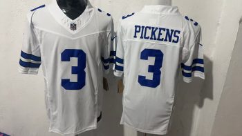 Dallas Cowboys 3 Pickens White Stitched Jersey