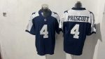 Dallas Cowboys 4 Dak Prescott Navy Blue & White Stitched Jersey