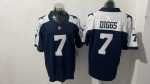 Dallas Cowboys 7 Trevon Diggs Navy Blue & White Stitched Jersey (2)