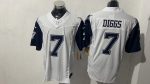 Dallas Cowboys 7 Trevon Diggs White & Navy Blue Stitched Jersey