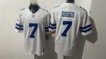 Dallas Cowboys 7 Trevon Diggs White Stitched Jersey