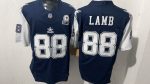 Dallas Cowboys 88 CeeDee Lamb Navy Blue & White Stitched Jersey