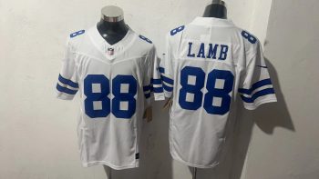 Dallas Cowboys 88 CeeDee Lamb White Stitched Jersey
