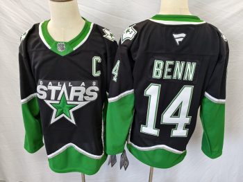 Dallas Stars #14 Benn Black stitched hockey jersey