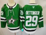 Dallas Stars #29 Oettinger Green stitched hockey jersey