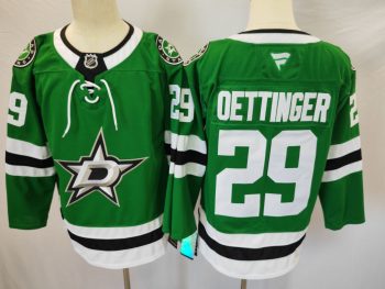 Dallas Stars #29 Oettinger Green stitched hockey jersey