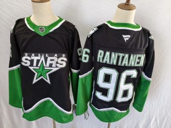 Dallas Stars #96 Rantanen Black stitched hockey jersey