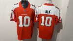 Denver Broncos 10 Bo Nix Orange & White Stitched Jersey