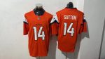 Denver Broncos 14 Courtland Sutton Orange Stitched Jersey