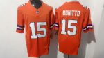 Denver Broncos 15 Nik Bonitto Orange Throwback Stitched Jersey