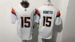 Denver Broncos 15 Nik Bonitto White Stitched Jersey (2)
