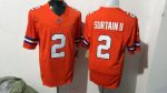 Denver Broncos 2 Patrick Surtain II Orange Throwback Stitched Jersey