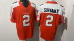 Denver Broncos 2 Patrick Surtain II Orange & White Stitched Jersey