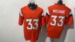 Denver Broncos 33 Javonte Williams Orange Stitched Jersey