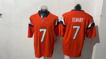 Denver Broncos 7 John Elway Orange Stitched Jersey