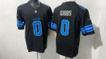 Detroit Lions #0 Gibbs Black Stitched Jersey