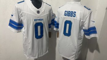 Detroit Lions #0 Gibbs White Stitched Jersey