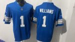 Detroit Lions #1 Williams Blue Stitched Jersey