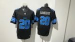 Detroit Lions #20 Sanders Black Stitched Jersey