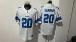 Detroit Lions #20 Sanders White Stitched Jersey