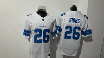 Detroit Lions #26 Gibbs White Stitched Jersey