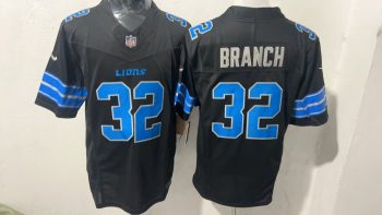 Detroit Lions #32 Branch Black Stitched Jersey