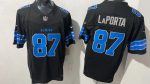 Detroit Lions #87 LaPorta Black Stitched Jersey