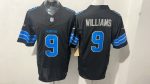 Detroit Lions #9 Williams Black Stitched Jersey