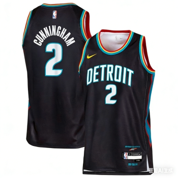 Detroit Pistons #2 Cade Cunningham Black 2025-26 City Edition