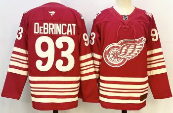Detroit Red Wings #93 DeBrincat Red stitched hockey jersey