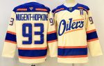 Edmonton Oilers #93 Nugent-Hopkins Cream stitched hockey jersey