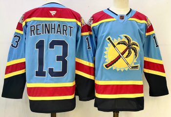 Florida Panthers #13 Reinhart Light Blue stitched hockey jersey