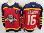 Florida Panthers #16 Barkov Red stitched hockey jersey