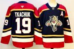 Florida Panthers #19 Tkachuk Red & Navy Blue stitched hockey jersey (2)