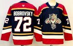 Florida Panthers #72 Bobrovsky Navy & Red stitched hockey jersey