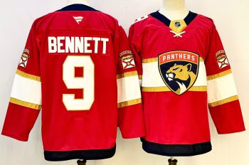 Florida Panthers #9 Bennett Red stitched hockey jersey
