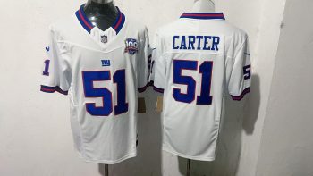 Giants Carter #51 White Jersey